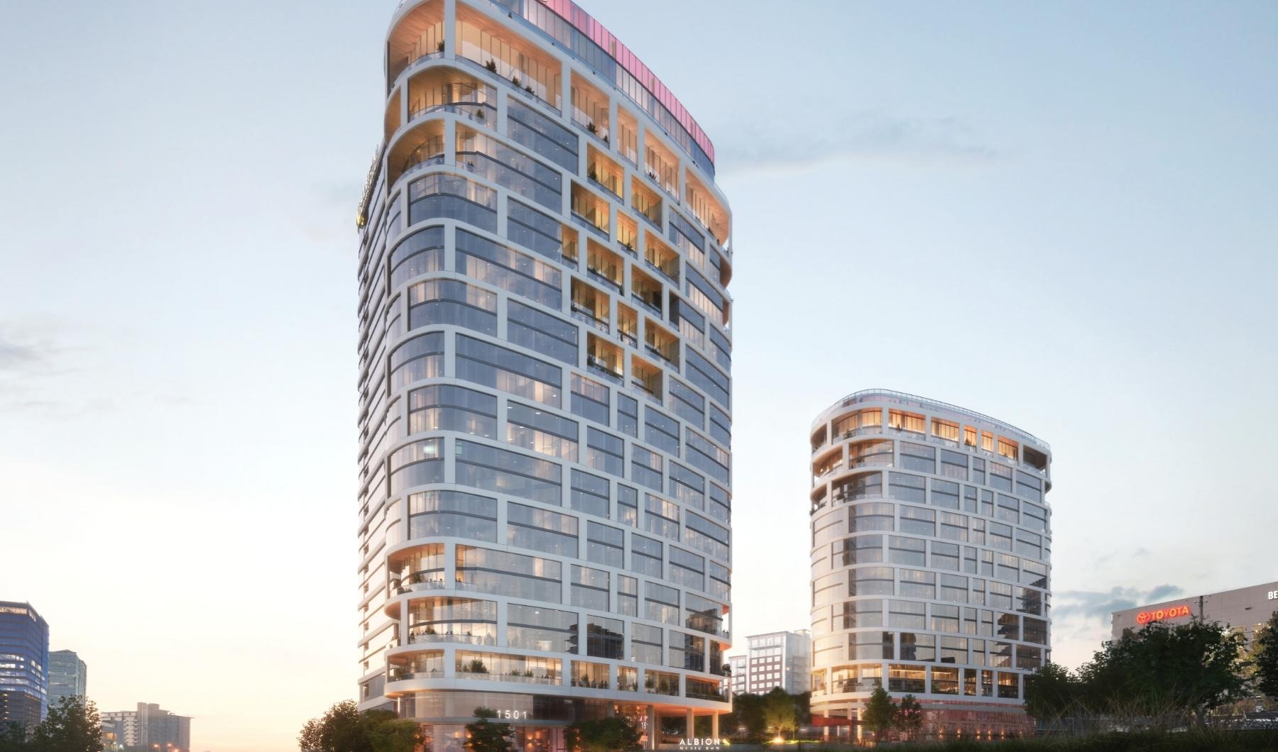 a tall building with many windows